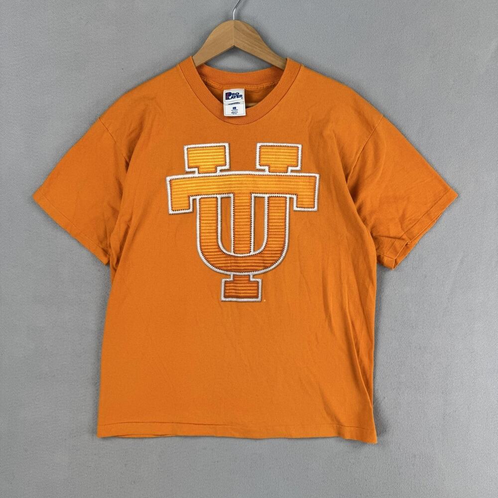 Vintage Tennessee Volunteers Shirt Mens Large Orange NCAA Football Pro Player